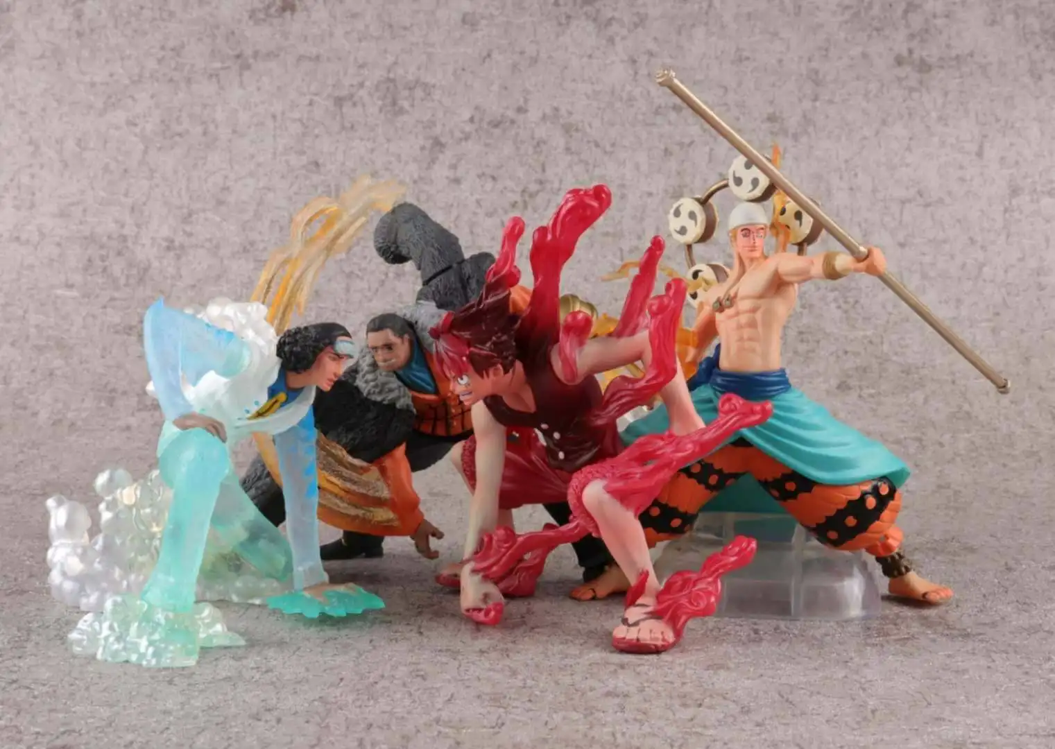 

Anime One Piece 4-Capacity Nirvana 2nd Elastic-Second Gear Luffy Thor sha e Greenish Blue Pheasant Garage Kit