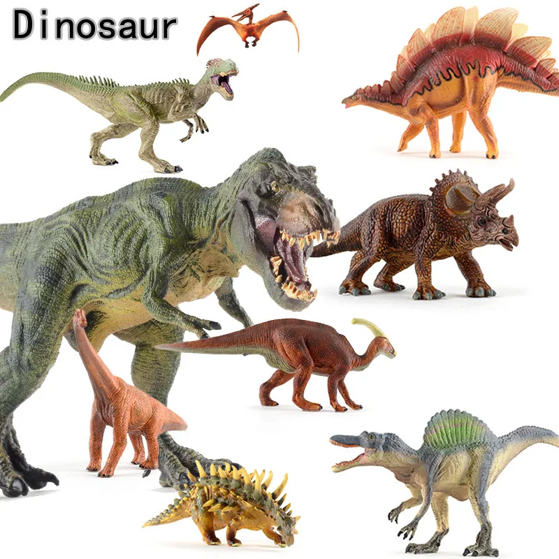 T-Rex динозавр игрушка Юрского периода большой размер твердая модель динозавра пластиковая модель животного