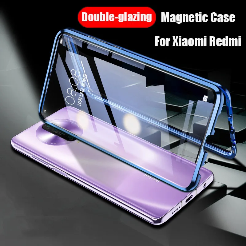 

360 Magnetic Metal Case For Xiaomi Redmi Note 8T 8 7 K30 K20 Pro 8 8A Cover For Xiaomi 9 SE Note 10 9T cc9 Pro CC9E A3 Lite Case