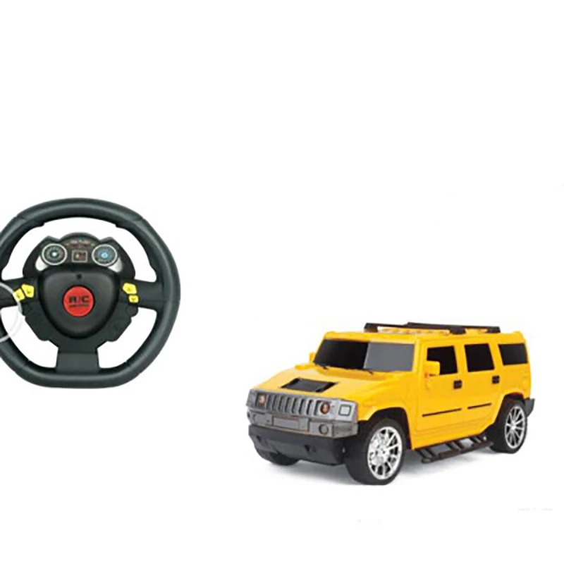 yellow Детские электрические машинки с дистанционным управлением, игрушки с радиоуправлением, модель машинки, игрушки для автомобиля Hummer, 1:18, детские игрушки, рождественские подарки - Цвет: yellow
