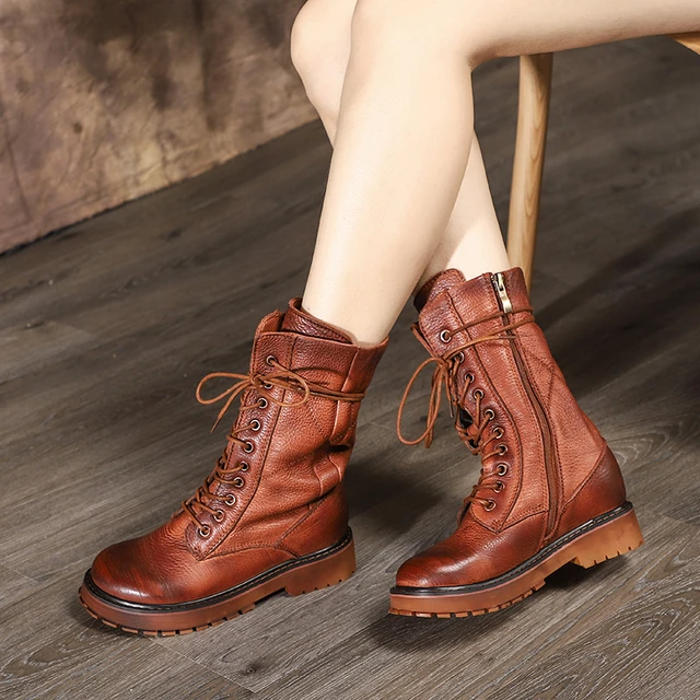 vintage style lace up boots