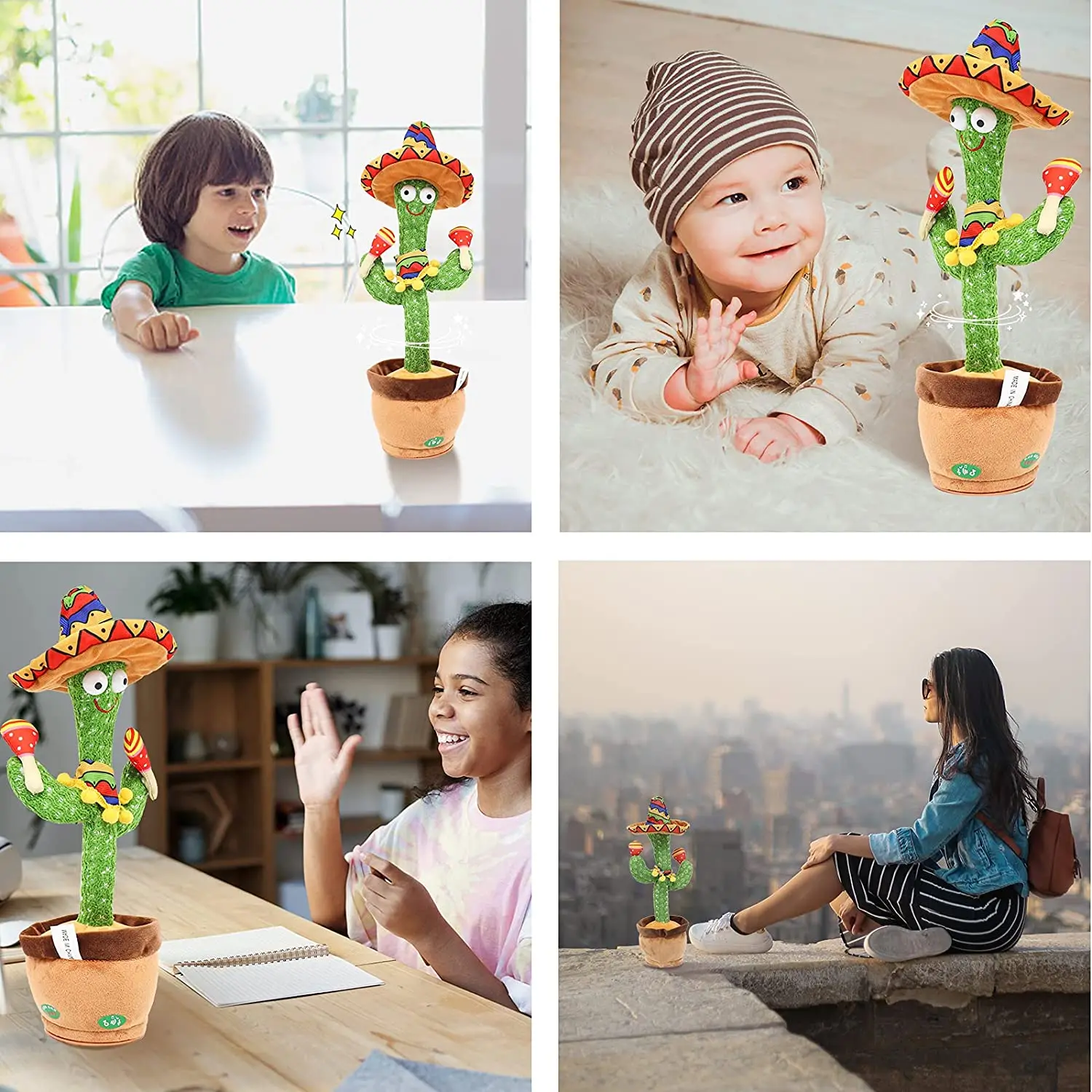 Dancing Cactus Electron Plush Toy Soft Plush Doll Babies Cactus That Can Sing And Dance Voice Interactive Bled Stark Toy For Kid
