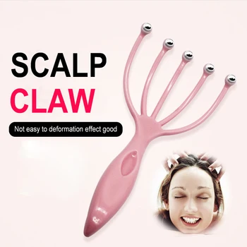 

Ball Comb Hair Massager Neck Massage Scalp Pressure Relaxation Spa Healing Scalp Brush Five-finger Head Massage Instrument