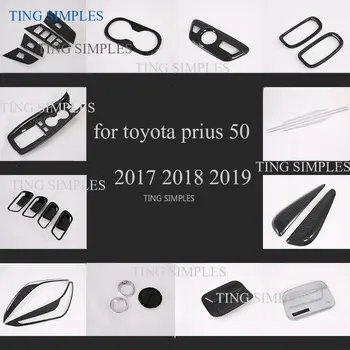 

For Toyata Prius XW50 2016-2020 ABS CHROME Car Accessories Carbon Fiber Style Gear Shift Panel Center Console Cover Trim
