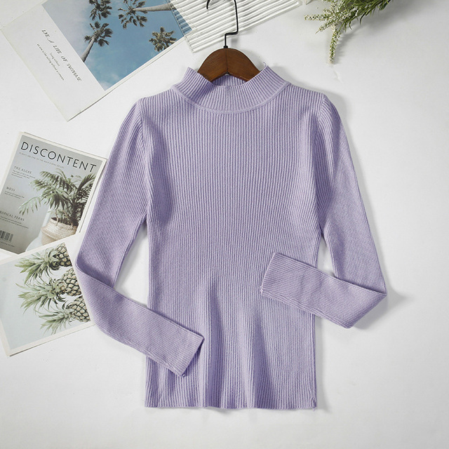 Autumn Winter Basic Turtleneck Sweaters Women Knitting Bottoming Sweaters Warm Pullovers Slim Long Sleeve Tops Female