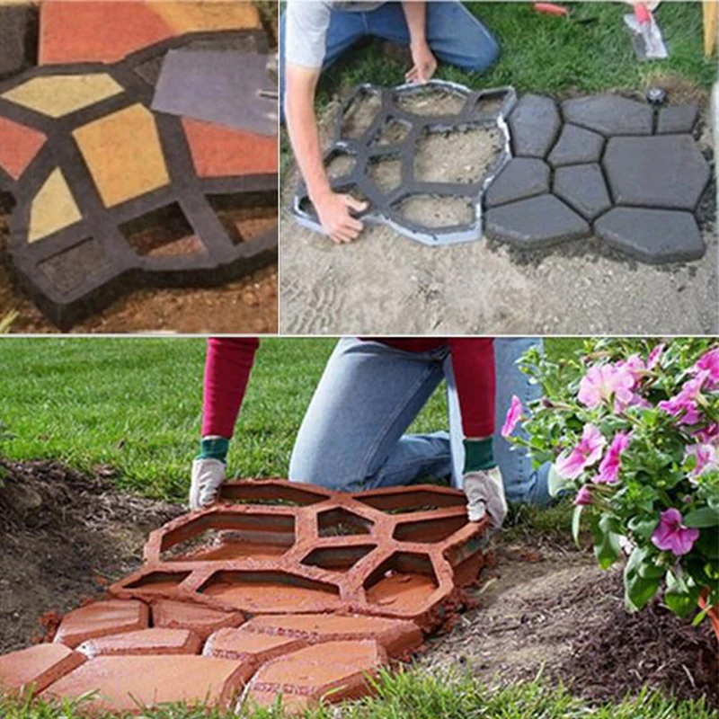 DIY садовой дорожки бетонной пресс-форма для цемента патио формы тротуарной