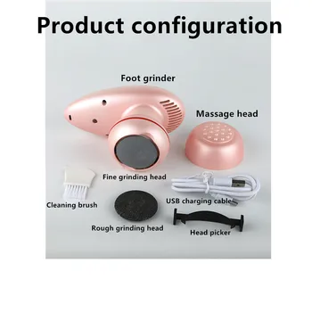 

USB Charging Multifunctional Electric Foot Grinder Machine Exfoliating Dead Skin Callus Remover Foot Care Pedicure