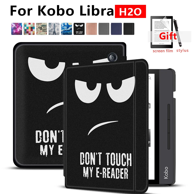 

For 2019 Kobo Libra H2O N873 7" inch e-reader Protective case for funda kobo libra h2o sleep cover smart stand skin shell