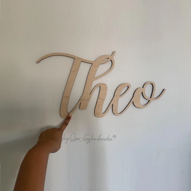 Customized Personalized Letters Wooden Letter Wooden Monogram Wall Hanging,  Large Wooden Letters, Cursive Wood Letter - Decorative Letters & Numbers -  AliExpress