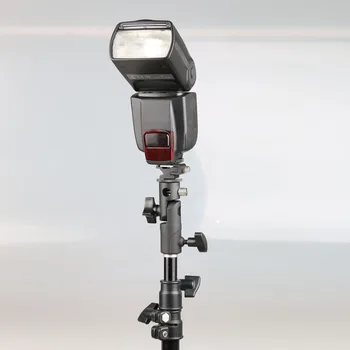 

E Type Metal Flash Bracket Universal Metal Flash Hot Shoe Speedlite Umbrella Holder Light Stand Detachable Rotating Lamp Bracket