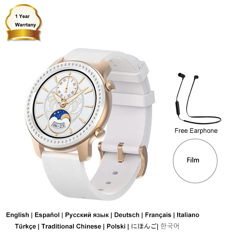В наличии 2020 Laxury Модные женские/девичьи наручные часы Huami Amazfit GTR 42 мм блестящие