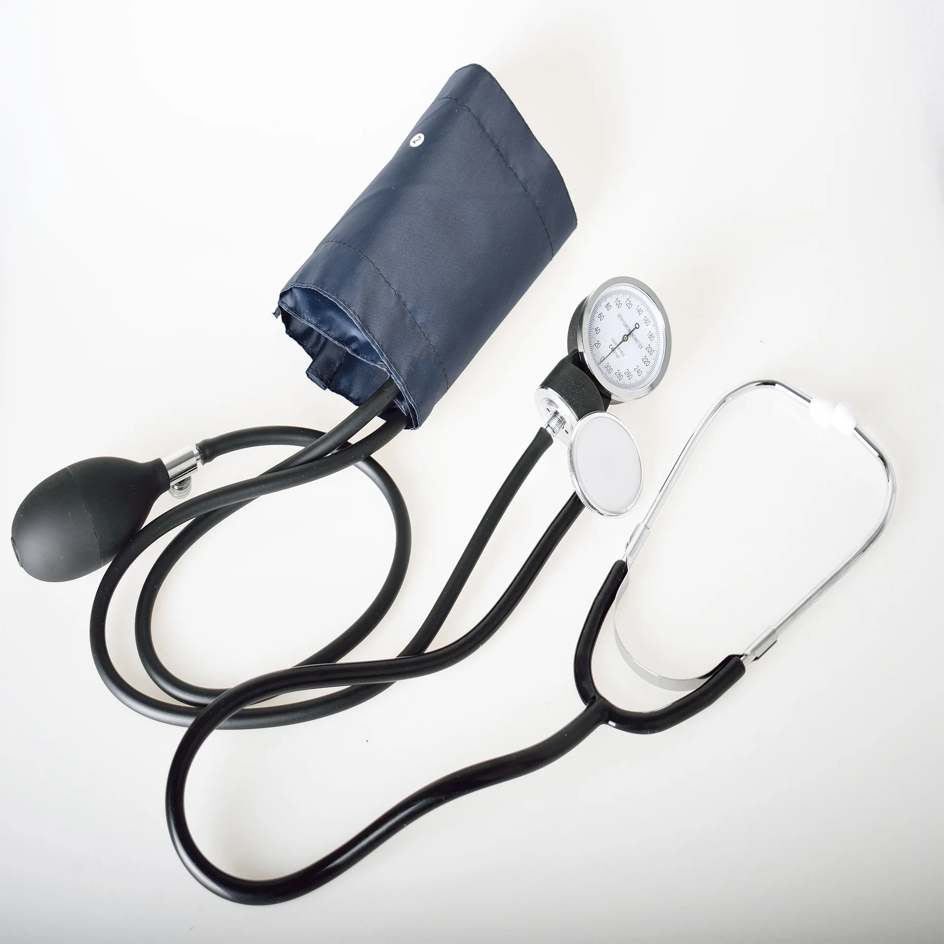Монитор артериального давления на руку с двойной трубкой двойной головкой стетоскоп ручной Сфигмоманометр домашнее Медицинское Оборудование забота о здоровье