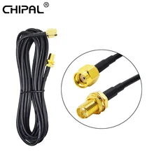CHIPAL 6 м 9 м RG174 RP-SMA Удлинительный Кабель Штекерный к женскому питателю провод для коаксиального Wi-Fi WLAN сетевой карты маршрутизатор Антенна