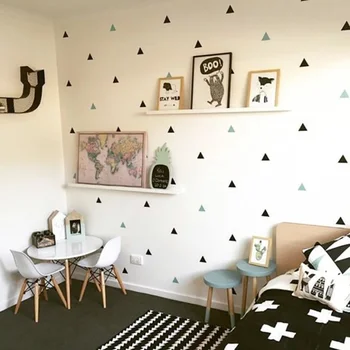 

Baby Boy Room Little Triangles Wall Sticker For Kids Room Decorative Stickers Children Bedroom Nursery Wall Decal Stickers
