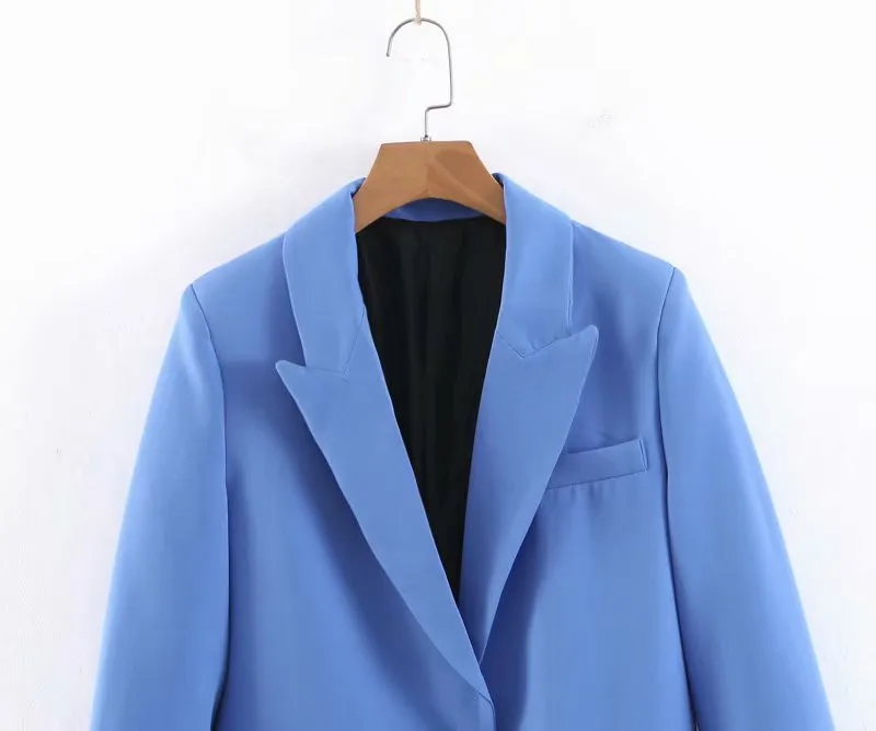 

2019 Europe And America Autumn New Style Pocket-Accent Suit Jacket Women's 2523638 2523/638