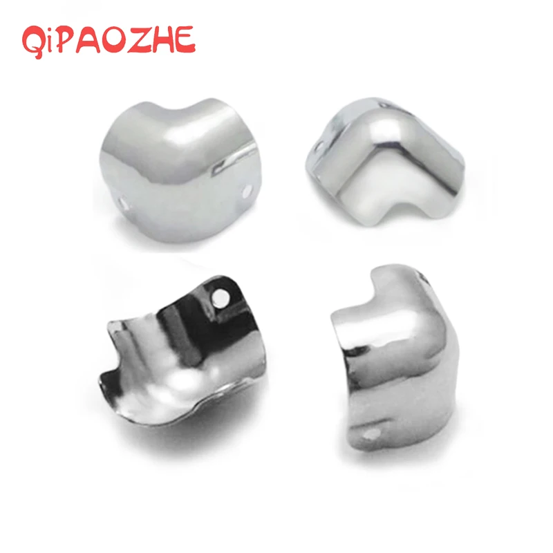 

8pcs Chrome Metal Amp stage Speaker Cabinet Wrap Music Angle Corner Protecter