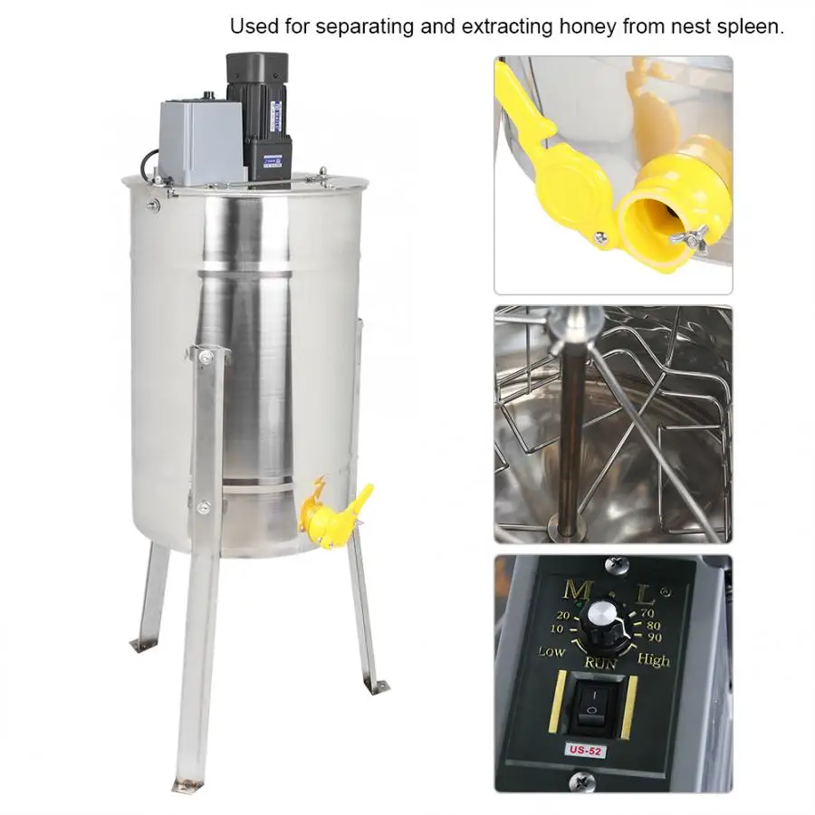 1 шт. Электрический экстрактор пчелиного меда из нержавеющей стали, центрифуга для меда, оборудование для пчеловодства