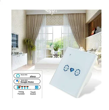 

Wireless Smart WiFi Touch Panel Window Curtain Switch Controller App Remote Control for Alexa & Google Home