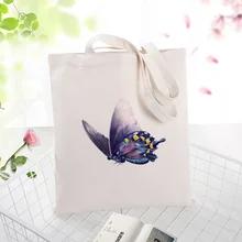 Фиолетовая серия Холщовая Сумка вместительная сумка для покупок сумка на заказ Печать текстовый логотип DIY ежедневное использование экологическая многоразовая утилизация