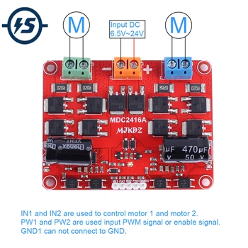 

DRV8701 16A DC Motor Drive Module MOSFET 100MHz PWM Controller Dual Motor Driver