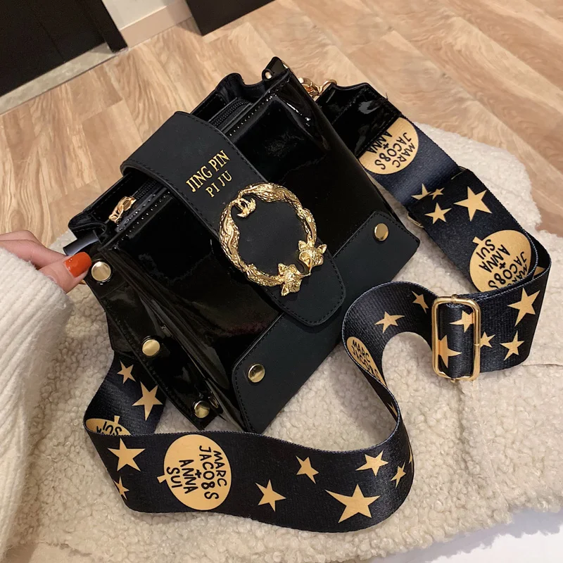 

Fashion Handbag Creative Monkey Iron Shoulder Bag Trend Lady Broadband Crossbody Bag Personality Stitching luis vuiton gg Bag