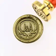 Именной вензель воск печать/инициалы Пользовательские Свадебные печати/свадебные приглашения печать/на заказ Свадебная печать/рога с ini