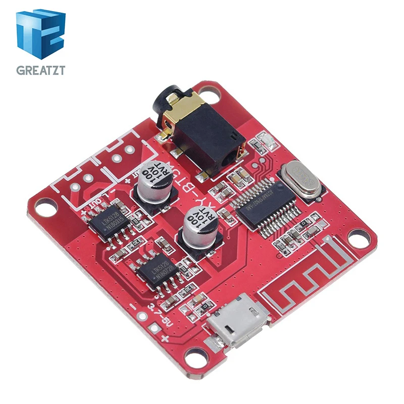 TZT XY-BT5W DC 3.7~5V Bluetooth 5.0 Audio Receiver 5w+5w Stereo Power Amplifier Board | Электронные компоненты и
