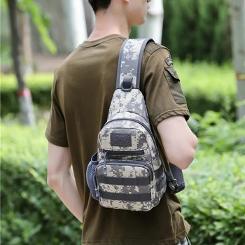 

Outdoor Camouflage Men's Messenger Bag Shoulder Oxford Cloth Chest Bags Crossbody Casual Messenger Bag Multifunction Handbag Boy