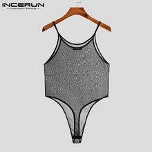 Sexy Fashion Men's Bodysuit Homewear Comfortable Rompers Male Bodysuit Male Well Fitting Hollow Out Jumpsuits S-5XL 2021 INCERUN