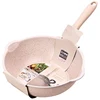 Thickened Bottom Stone Frying Pan Multifunction Non-Stick Pans Deep Nougat Pot Big Mouth Wok Pan 20cm ► Photo 1/6