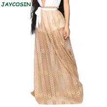 JAYCOSIN одежда женская Однотонная юбка с высокой талией Женская s Faldas Mujer Moda Boho Сексуальная Летняя Пляжная перспективная длинная юбка 1223