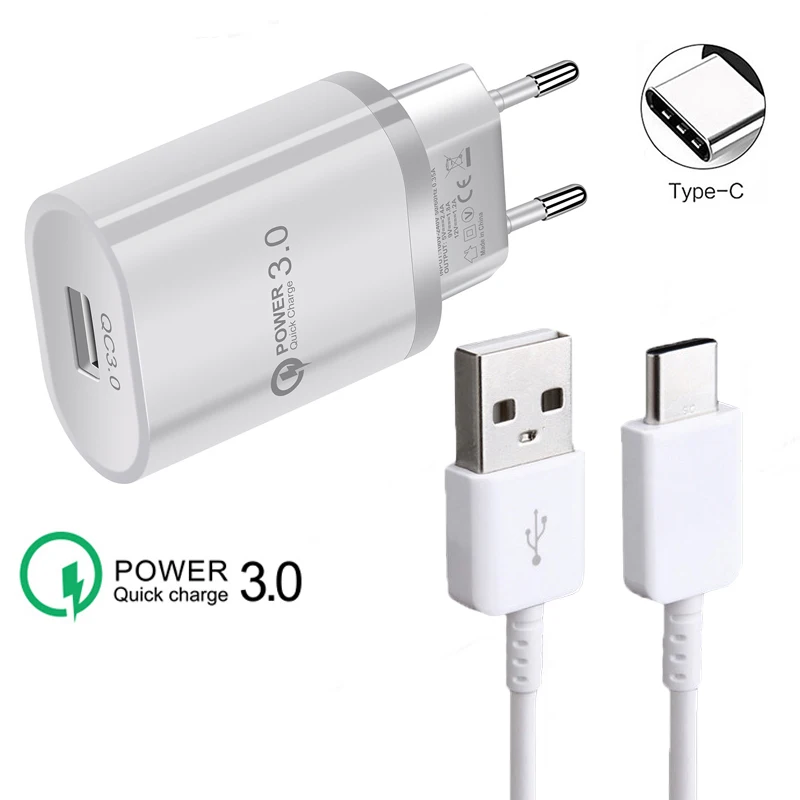 Сетевое зарядное устройство с USB-портом Type-c для Huawei Mate 30 Pro P30 Lite V20 Honor 20 8C 8X 8 Nova 4 5 |
