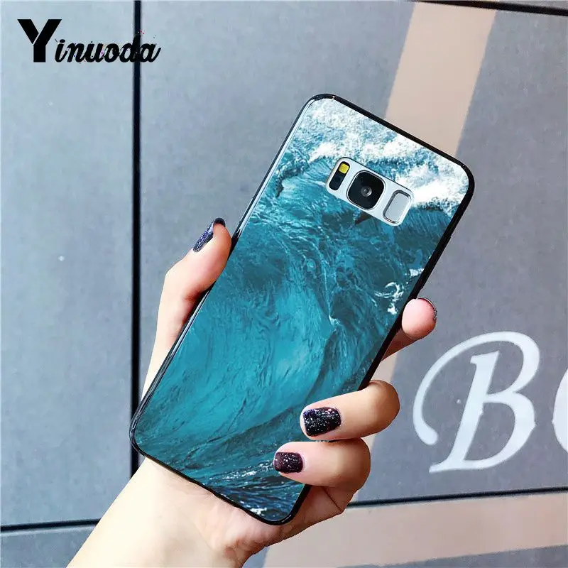 A7 Yinuoda синий морской Чехол черный мягкий чехол для телефона samsung Galaxy S9 plus S7 edge S6 edge plus S10 S8 plus чехол - Цвет: A7