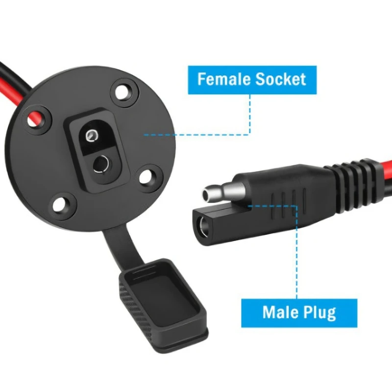 16AWG SAE Солнечный разъем питания боковины порт всепогодный SAE быстрое подключение солнечной панели разъем для солнечного генератора Motorcyc