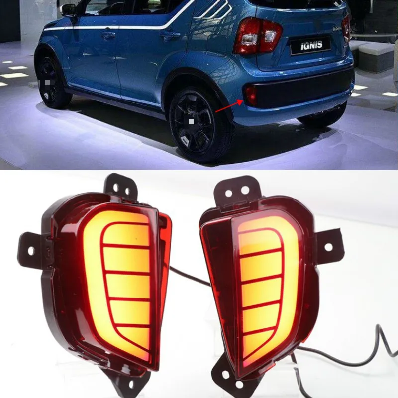 2 шт. для Suzuki Ignis 2016 2017 2018 2019 светодиодный фонарь бампера отражатель заднего хода