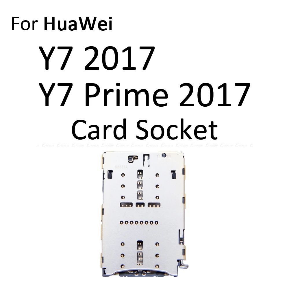 Сим-карты слот, разъем для лотка для устройства чтения sd-карт для Huawei Y7 Prime Micro SD Держатель для карт с разъемом контейнер