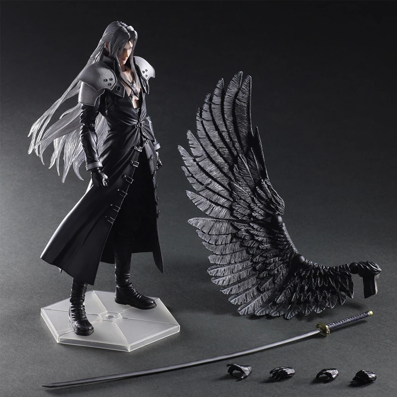 [Funny] Original box 28cm Paly Arts Kai Finally Fantasy VII 7 Sephiroth PVC Action Figure Collectible Model Toy kids gift | Игрушки и