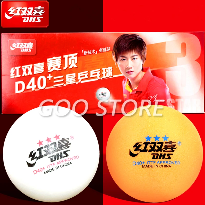 3Star Table Tennis Plastic Ping Pong Balls Color Orange 100 pcs DHS D40 
