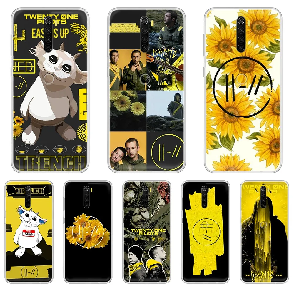 Twenty one pilots Alternative Rock Band Etui Прозрачный чехол для телефона XIAOMI Redmi Note 3 4 5 6 7 8 9s Pro max 8T 4X |