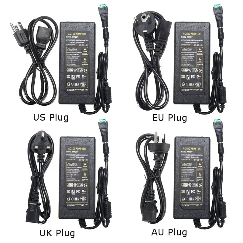 AC110-240V To DC 12V 5A 60W Power Supply Adapter Transformer For LED Strip Light