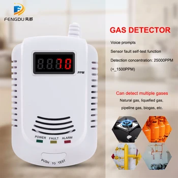 

Gas leakage alarm NEW Durable Quality Plastic White Natural Gas Coalgas Methane Propane Leak Detector Tester Measurer Home Safe