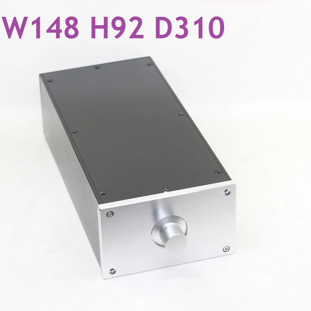 

W148 H92 D310 DIY Knob PSU Box Hi End Power Amplifier Housing Rear Class Tube Amp Shell DAC Decoder Enclosure Aluminum Case PSU