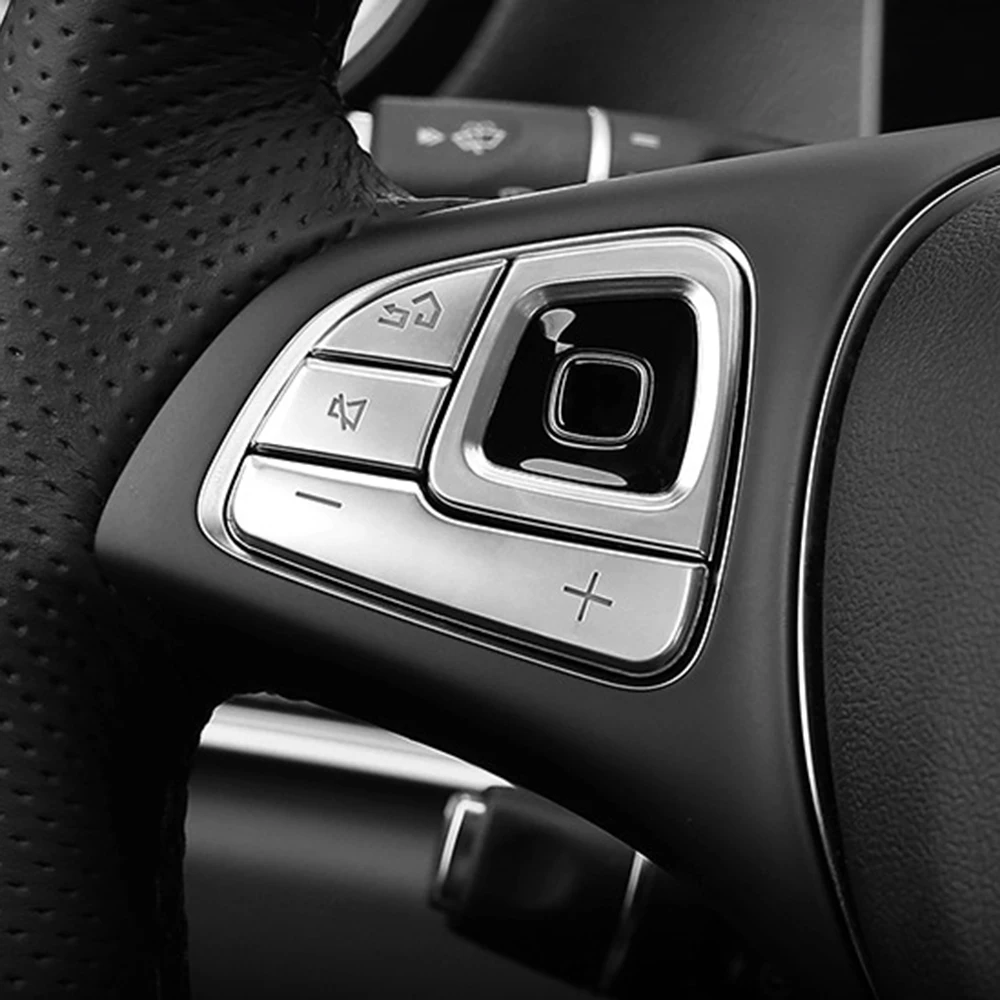 Кнопка рулевого колеса автомобиля с серебряной отделкой для Mercedes Benz E-Class W213