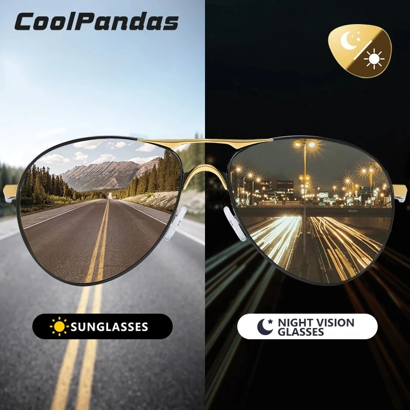 CoolPandas высококачественные авиационные мужские солнцезащитные очки