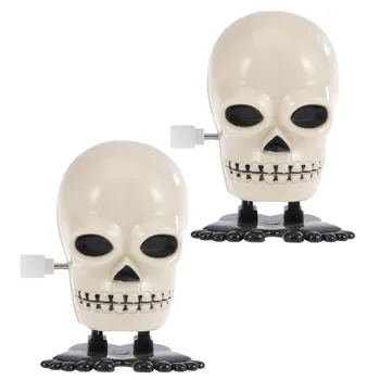 

2pcs Clockwork Toy Pumpkin Funny Plastic Halloween Prank Toys Jumping Toys Wind Up Toys Spring Toys for Kids Children Party