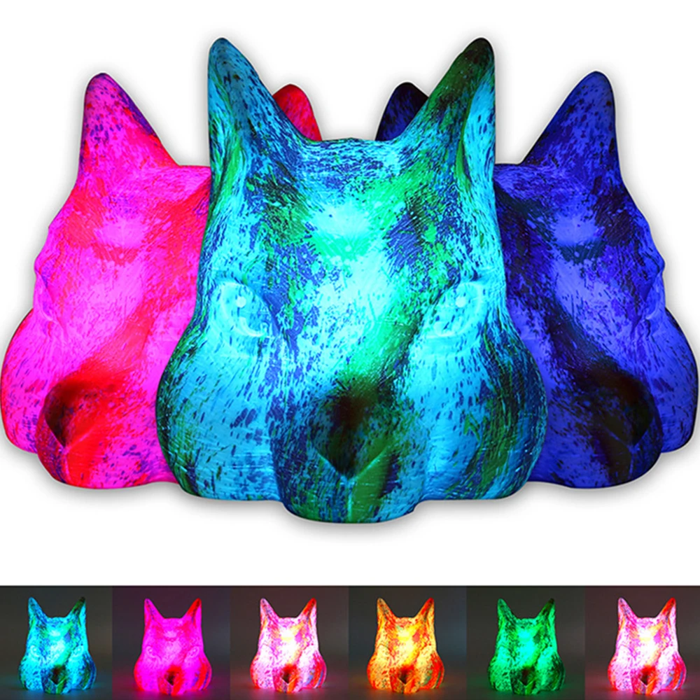 

3D Print Squirrel Night Light 16 Colors remote control animal Christmas decoration lighting for children Xmas gift creative lamp