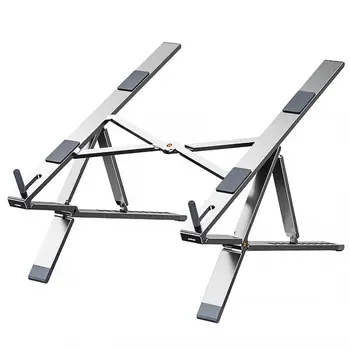 

Silver/Dark Grey Foldable Adjustable Aluminum Laptop Tablet Stand Portable Desktop Holder Mounts For Notebook Stand PC