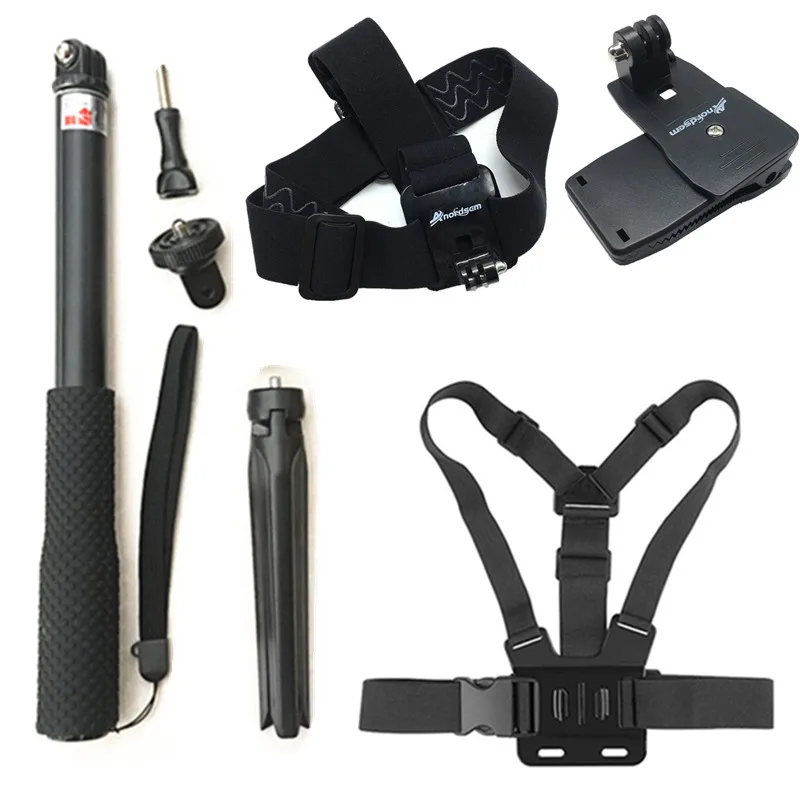 Anordsem Accessories Mount Kits for Gopro hero 7 6 5 4 3 Handheld Monopod Set for Eken h8r / for xiaomi for DJI Action Camera - Цвет: AN-GP-63-C