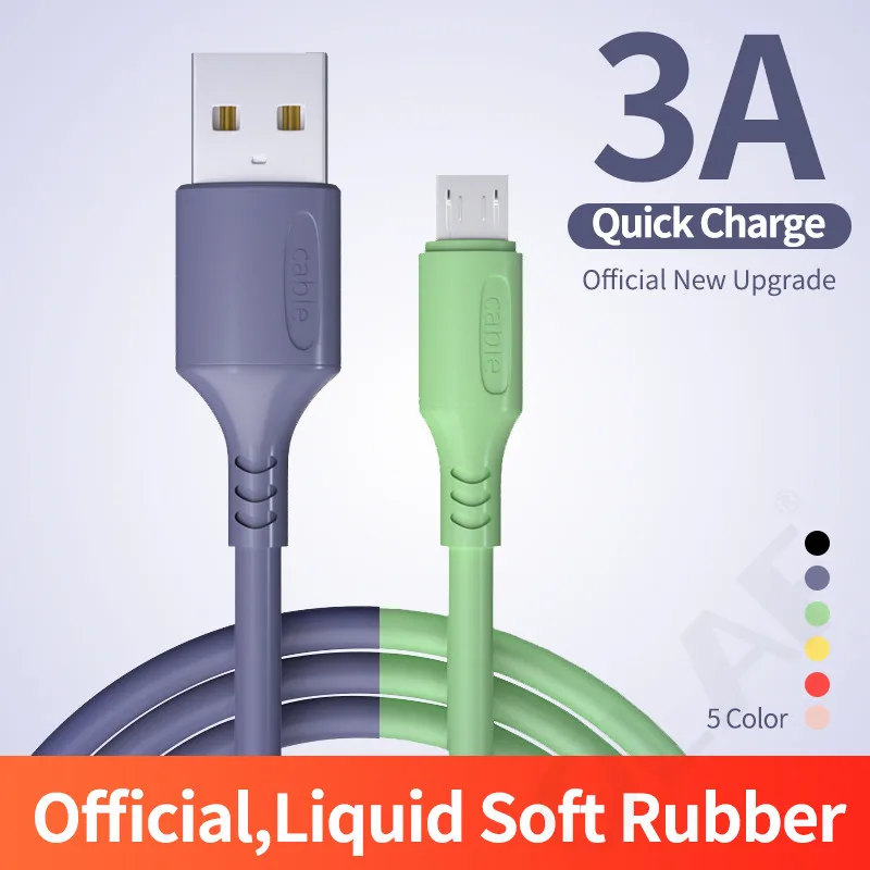 OLAF 3A жидкий Micro USB кабель для быстрой зарядки Xiaomi Redmi Note 5 Pro Android мобильный телефон