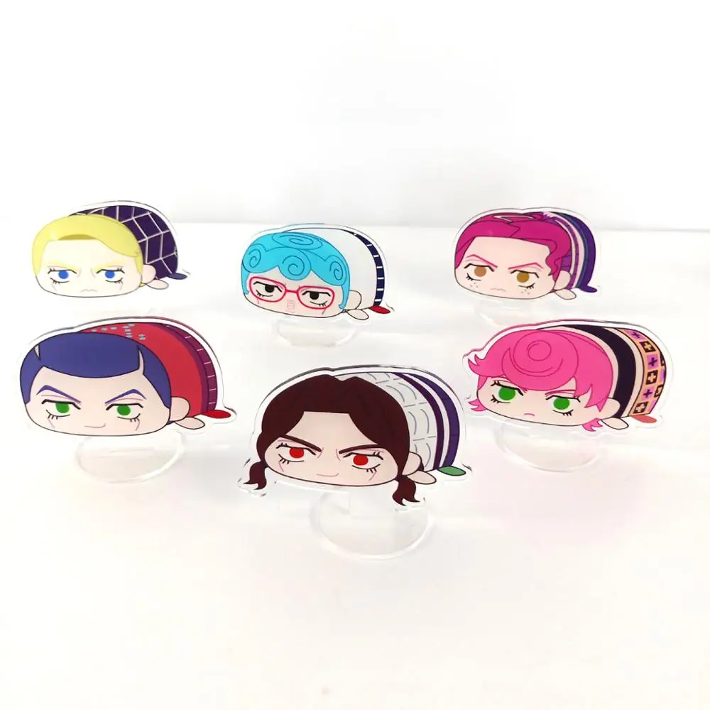 

Anime Keychains Accessories JoJo's Bizarre Adventure Higashikata Josuke Leone Abbacchio Cosplay Acrylic Stand Figure Model Gifts
